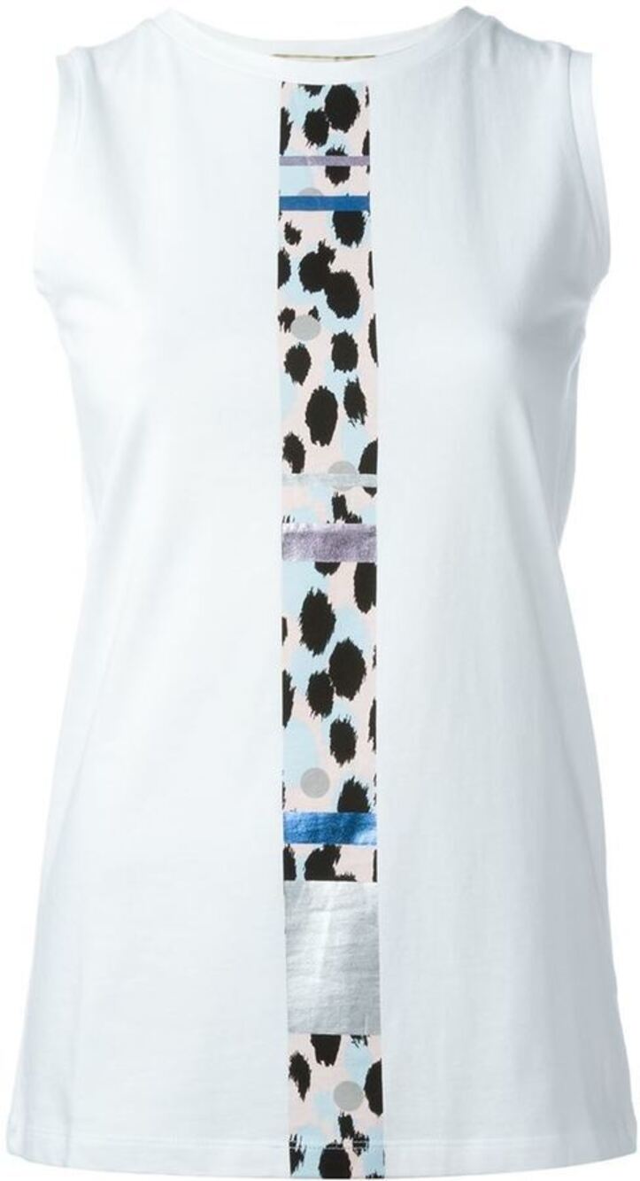 Être Cécile Leopard Panel Sleeveless Oversized Top — NWT
